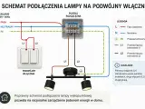 Schemat podłączenia lampy na podwójny włącznik. Pokazuje, jak podłączyć żyrandol, rozdzielając zasilanie na dwa obwody.
